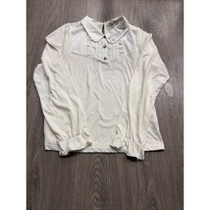 Axes Femme Romantic Victorian Top Embroidered Ruffle J-Fashion Mori Kei Size M